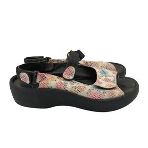 Wolky‎ Jewel Sandals Womens 9 40 Floral Slingback Platform Casual Comfort Shoes